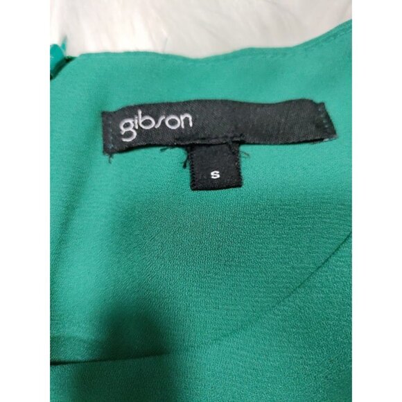 Gibson x Living in Yellow Dahlia Sleeveless Layered Romper Green Women's Size S - Picture 8 of 16